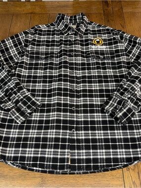 Jachs Heavy Flannel Shirt Mens Size 2XL Plaid Button Up Brewery 100% Cotton